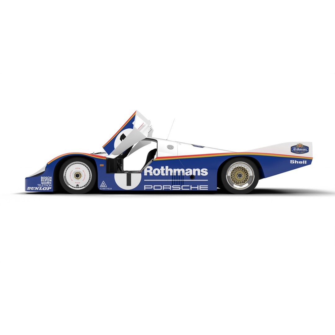 Porsche 956 Group C 1982 Rothmans Racing 3D Model – High Poly PBR Asset, FBX, OBJ - View 12