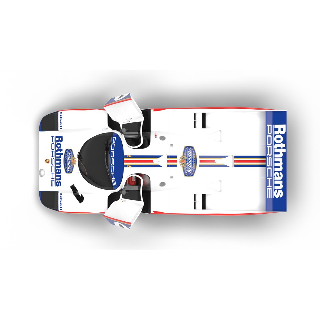 Porsche 956 Group C 1982 Rothmans Racing 3D Model – High Poly PBR Asset, FBX, OBJ - View 15