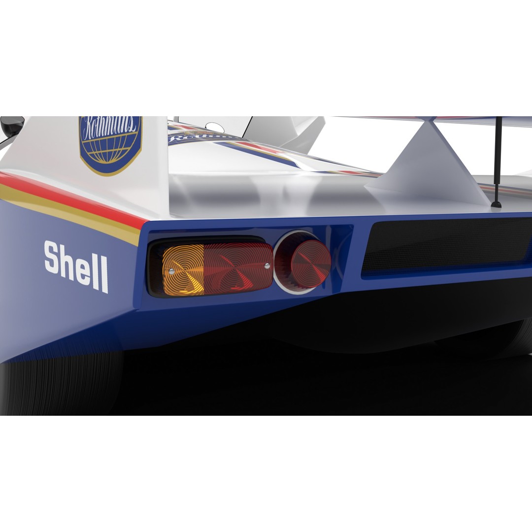 Porsche 956 Group C 1982 Rothmans Racing 3D Model – High Poly PBR Asset, FBX, OBJ - View 16
