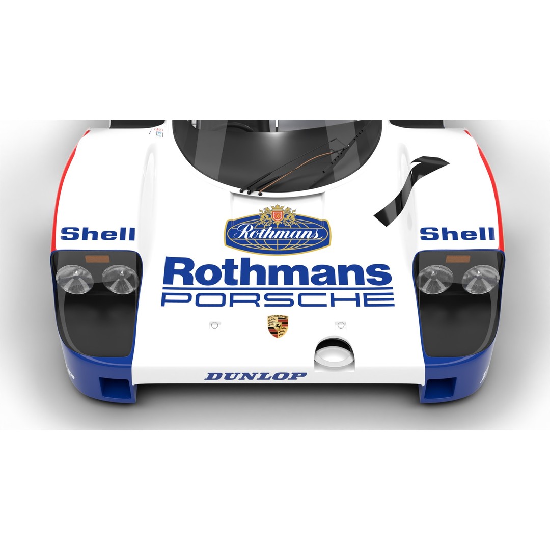 Porsche 956 Group C 1982 Rothmans Racing 3D Model – High Poly PBR Asset, FBX, OBJ - View 19