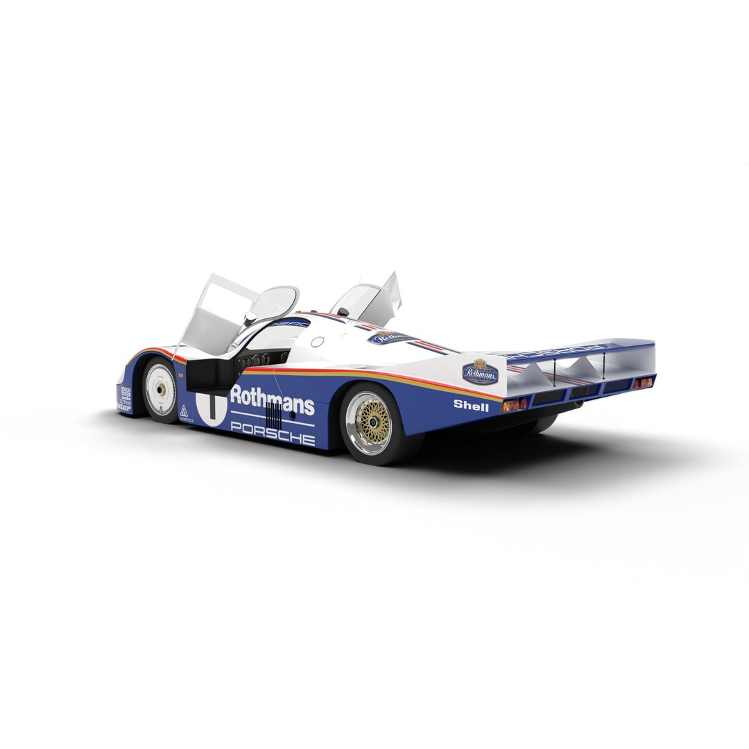 Porsche 956 Group C 1982 Rothmans Racing 3D Model – High Poly PBR Asset, FBX, OBJ - View 3