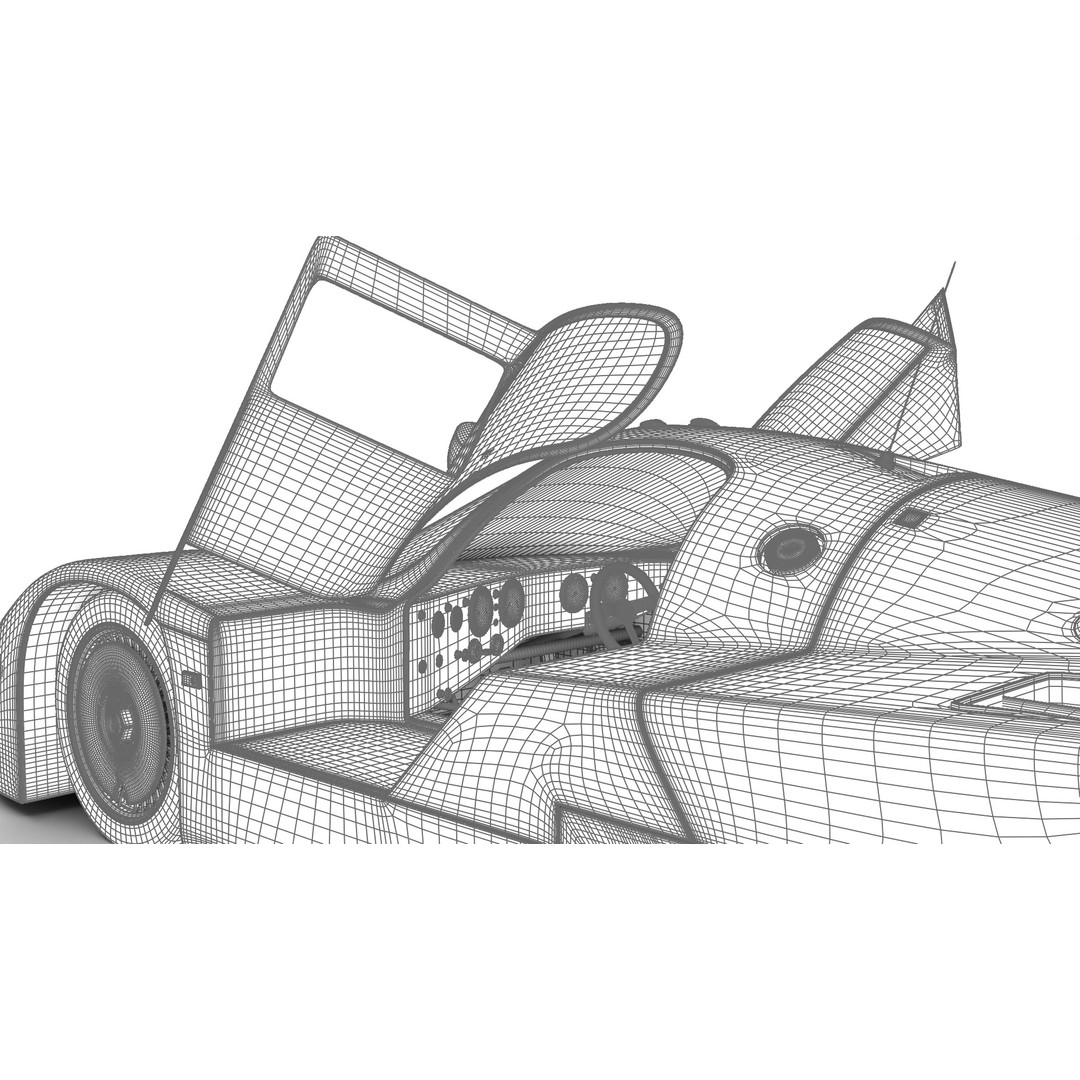Porsche 956 Group C 1982 Rothmans Racing 3D Model – High Poly PBR Asset, FBX, OBJ - View 47