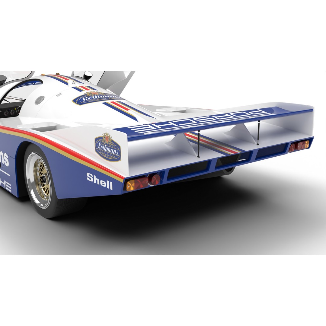 Porsche 956 Group C 1982 Rothmans Racing 3D Model – High Poly PBR Asset, FBX, OBJ - View 5