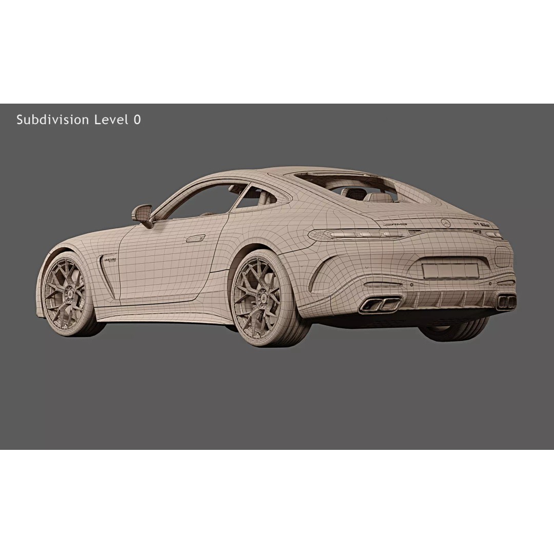 2025 Mercedes-AMG GT 63 S E Performance Coupe 3D Model – High Poly PBR Car Asset, FBX - View 34