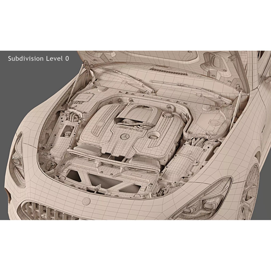 2025 Mercedes-AMG GT 63 S E Performance Coupe 3D Model – High Poly PBR Car Asset, FBX - View 35