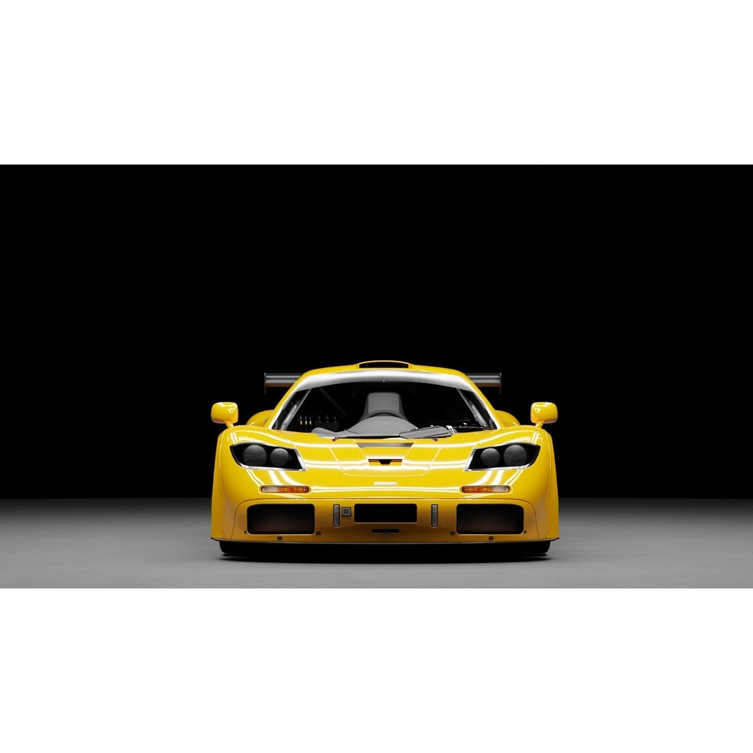 McLaren F1 GTR 3D Model – High Poly Rigged Game Asset, FBX, Blender - View 10