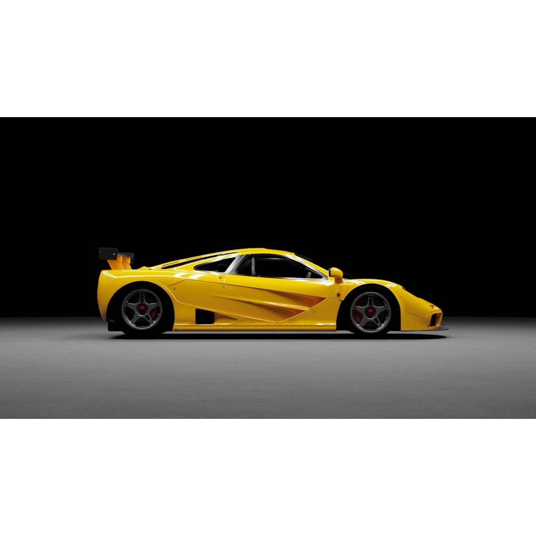 McLaren F1 GTR 3D Model – High Poly Rigged Game Asset, FBX, Blender - View 15
