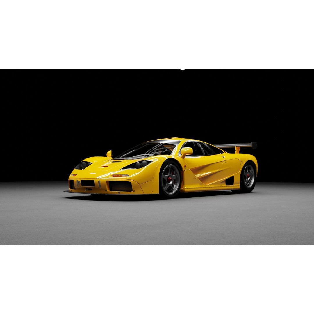 McLaren F1 GTR 3D Model – High Poly Rigged Game Asset, FBX, Blender - View 16