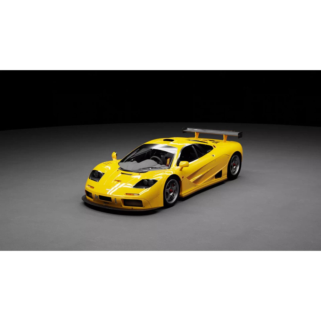 McLaren F1 GTR 3D Model – High Poly Rigged Game Asset, FBX, Blender - View 2