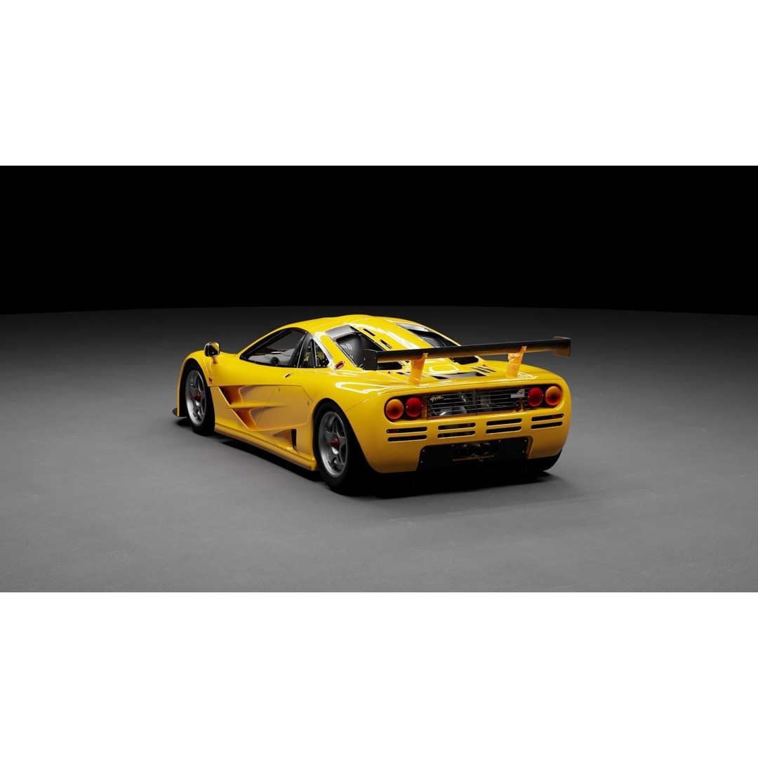 McLaren F1 GTR 3D Model – High Poly Rigged Game Asset, FBX, Blender - View 21