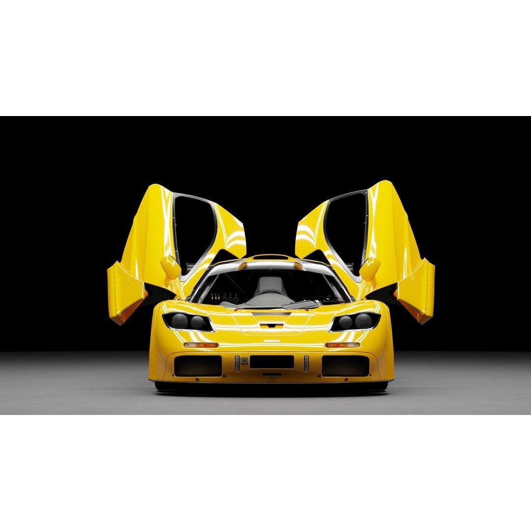 McLaren F1 GTR 3D Model – High Poly Rigged Game Asset, FBX, Blender - View 23