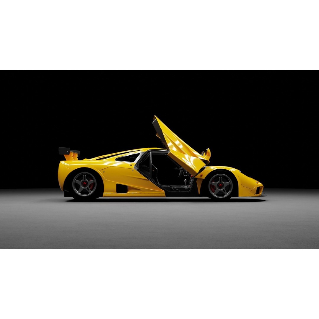 McLaren F1 GTR 3D Model – High Poly Rigged Game Asset, FBX, Blender - View 25