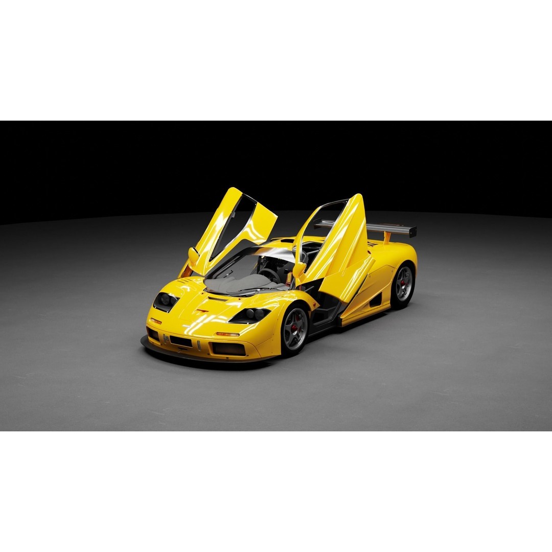 McLaren F1 GTR 3D Model – High Poly Rigged Game Asset, FBX, Blender - View 30
