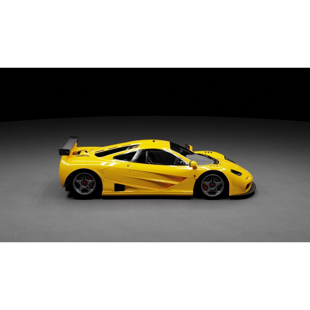 McLaren F1 GTR 3D Model – High Poly Rigged Game Asset, FBX, Blender - View 7