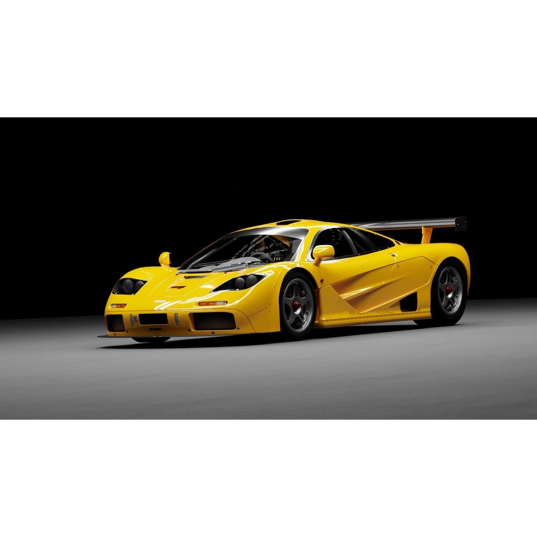 McLaren F1 GTR 3D Model – High Poly Rigged Game Asset, FBX, Blender - View 9