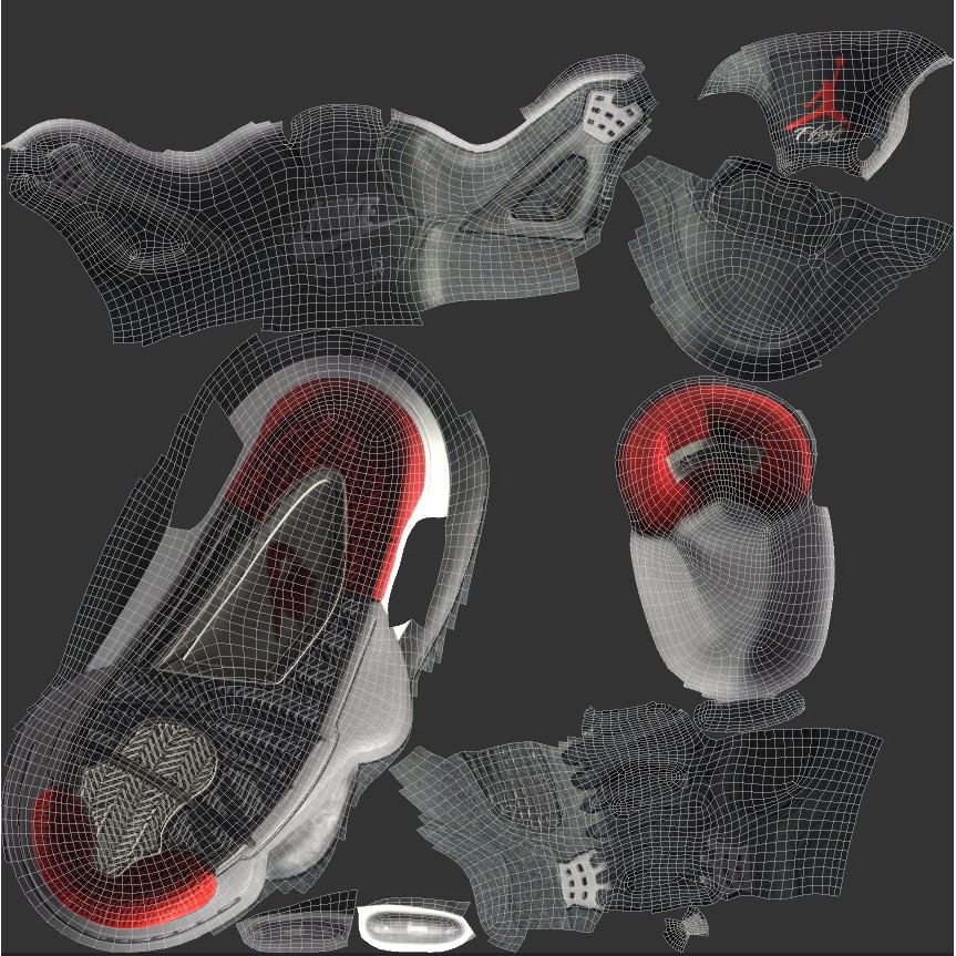 Nike Air Jordan 4 Low-Poly 3D Model – Game Ready PBR Asset, FBX, OBJ