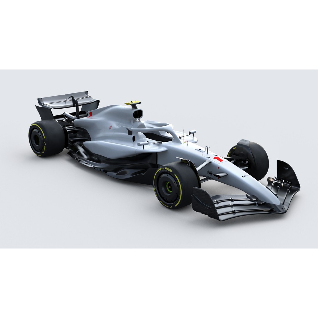F1 Generic Car 3D Model – High Detail Racing Template, FBX, PBR - View 10