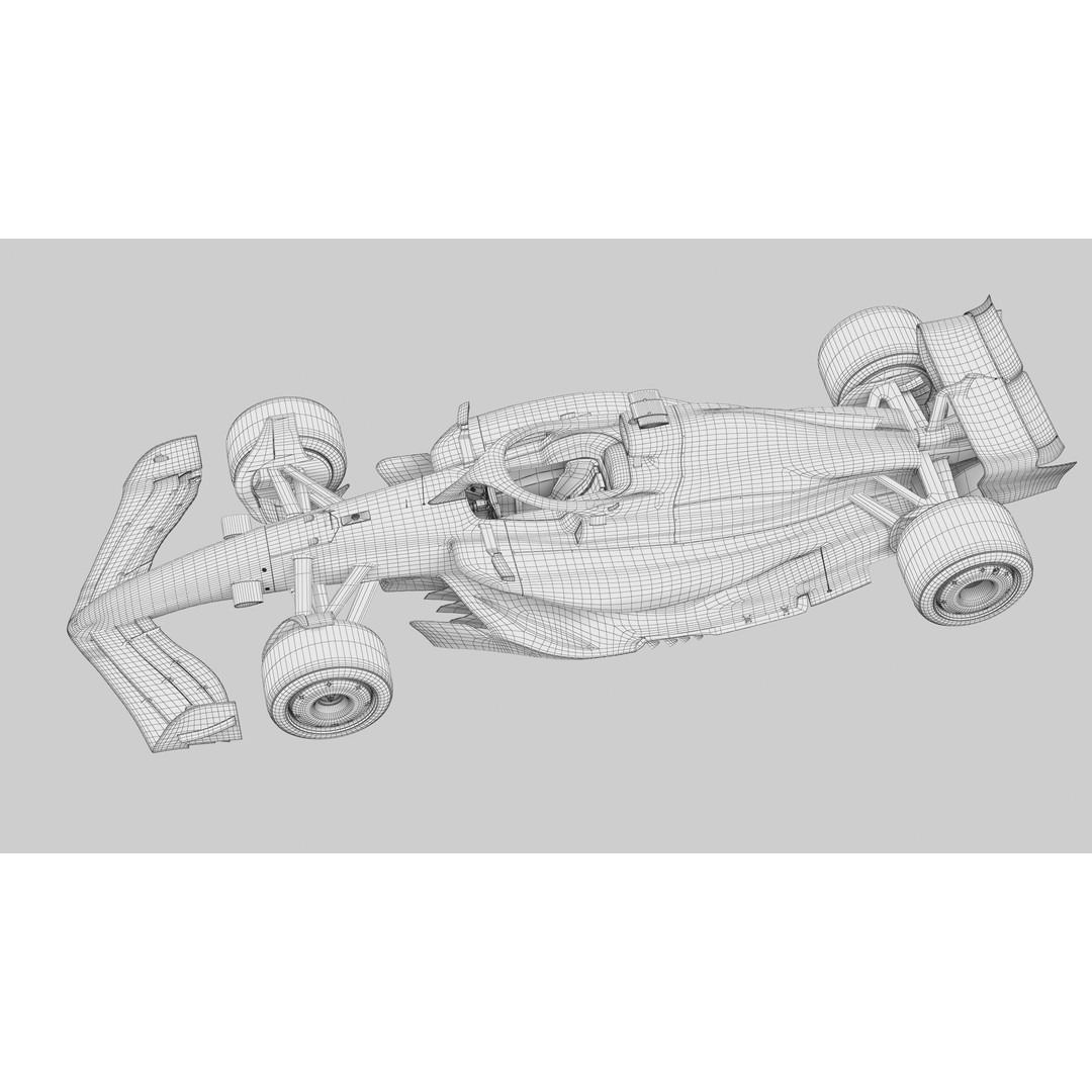 F1 Generic Car 3D Model – High Detail Racing Template, FBX, PBR - View 18