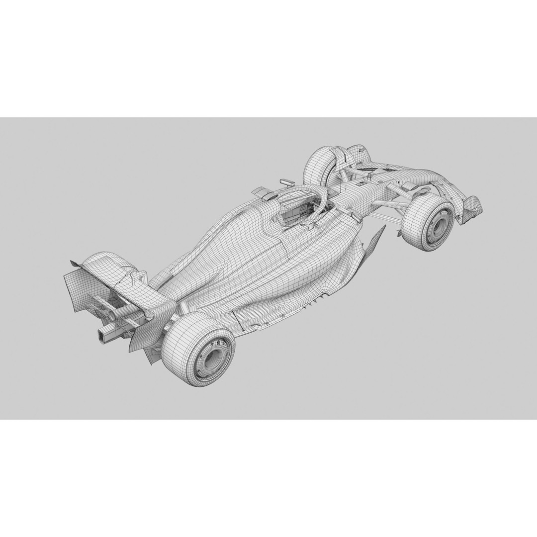 F1 Generic Car 3D Model – High Detail Racing Template, FBX, PBR - View 19