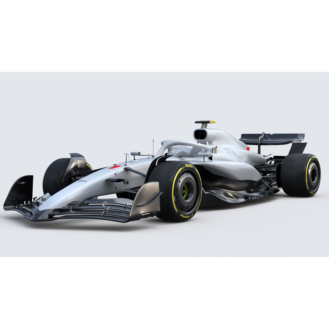 F1 Generic Car 3D Model – High Detail Racing Template, FBX, PBR - View 3