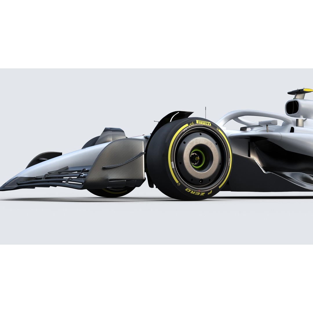 F1 Generic Car 3D Model – High Detail Racing Template, FBX, PBR - View 4