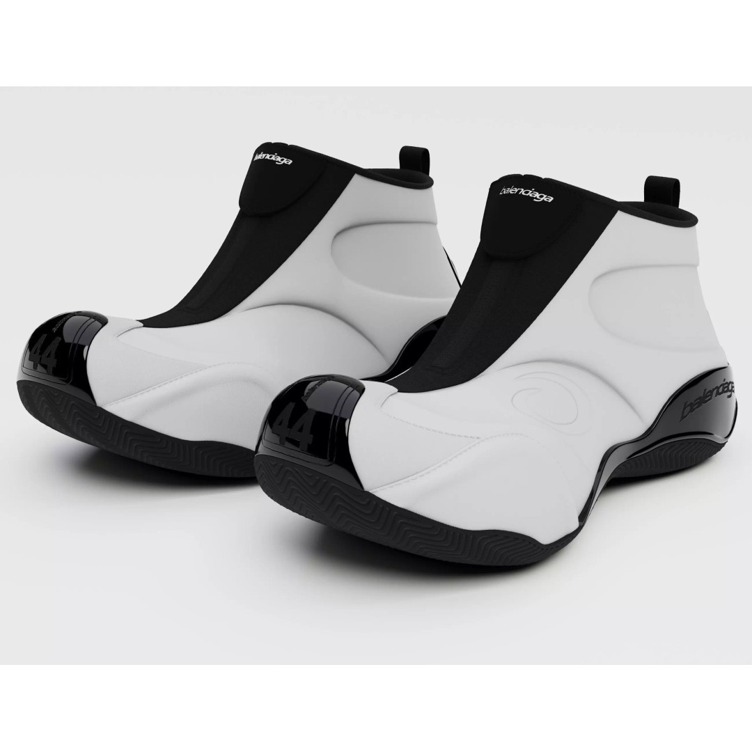 Balenciaga Basketball Sneakers 3D Model – Low Poly Game Asset, FBX - View 10