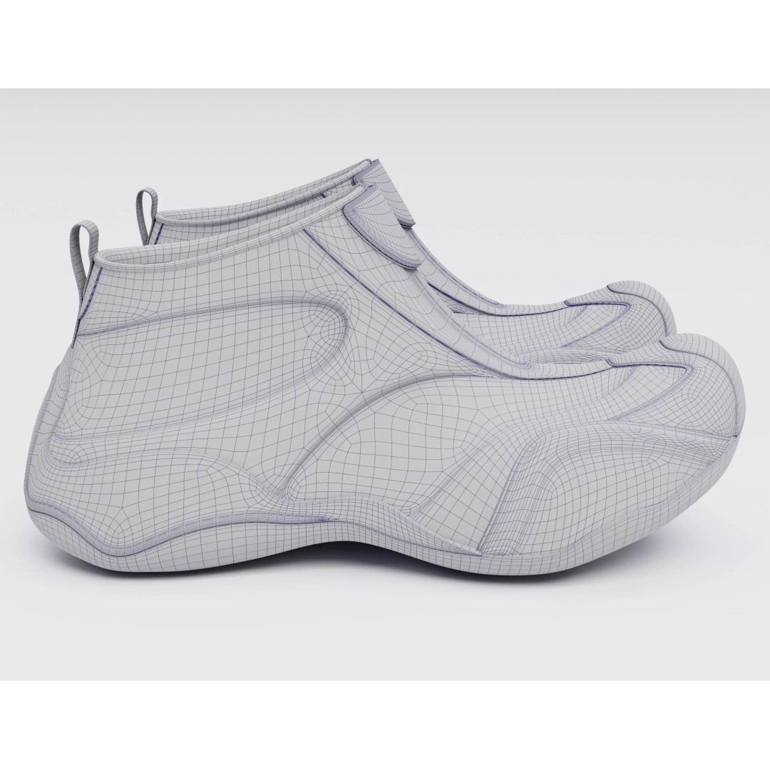 Balenciaga Basketball Sneakers 3D Model – Low Poly Game Asset, FBX - View 13