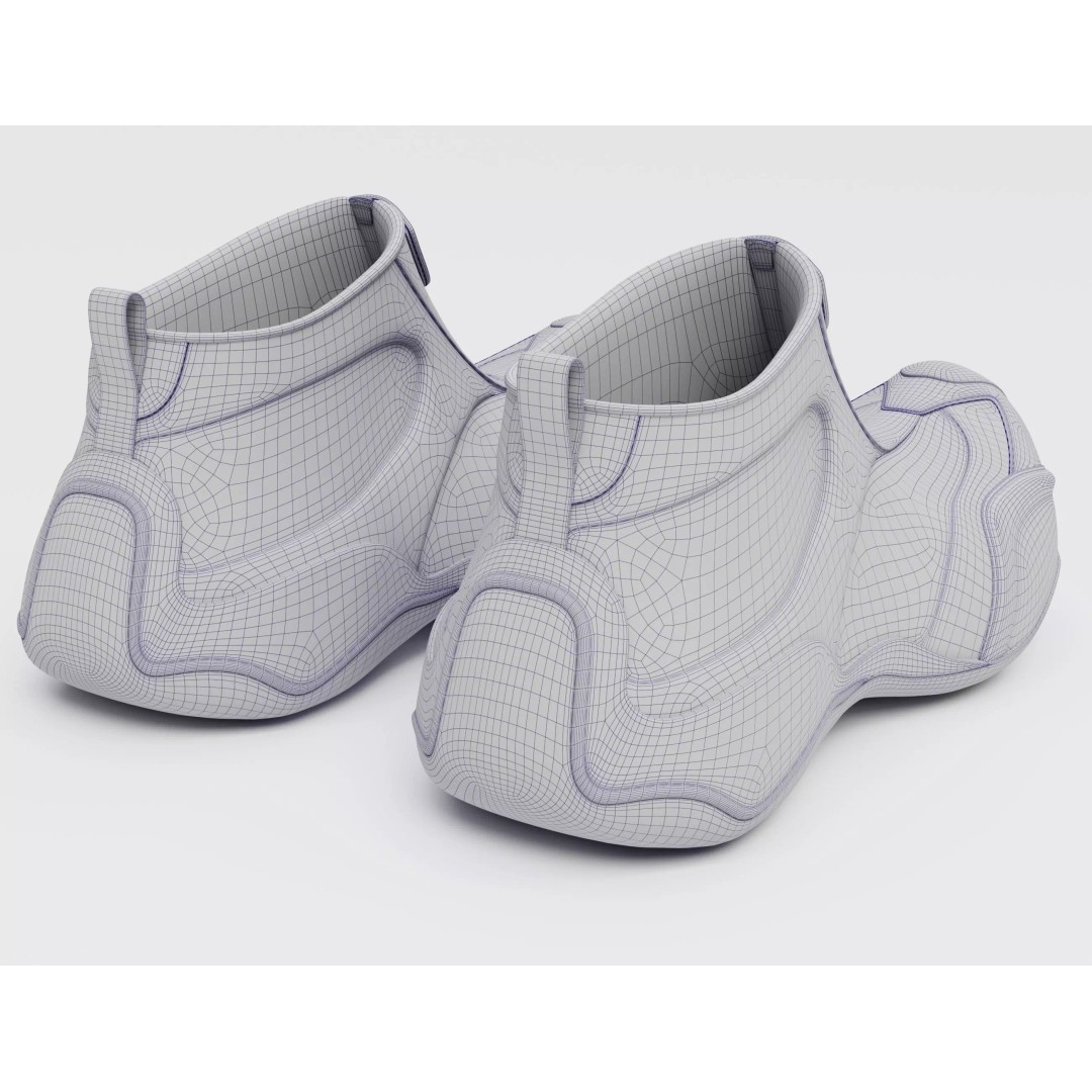 Balenciaga Basketball Sneakers 3D Model – Low Poly Game Asset, FBX - View 14