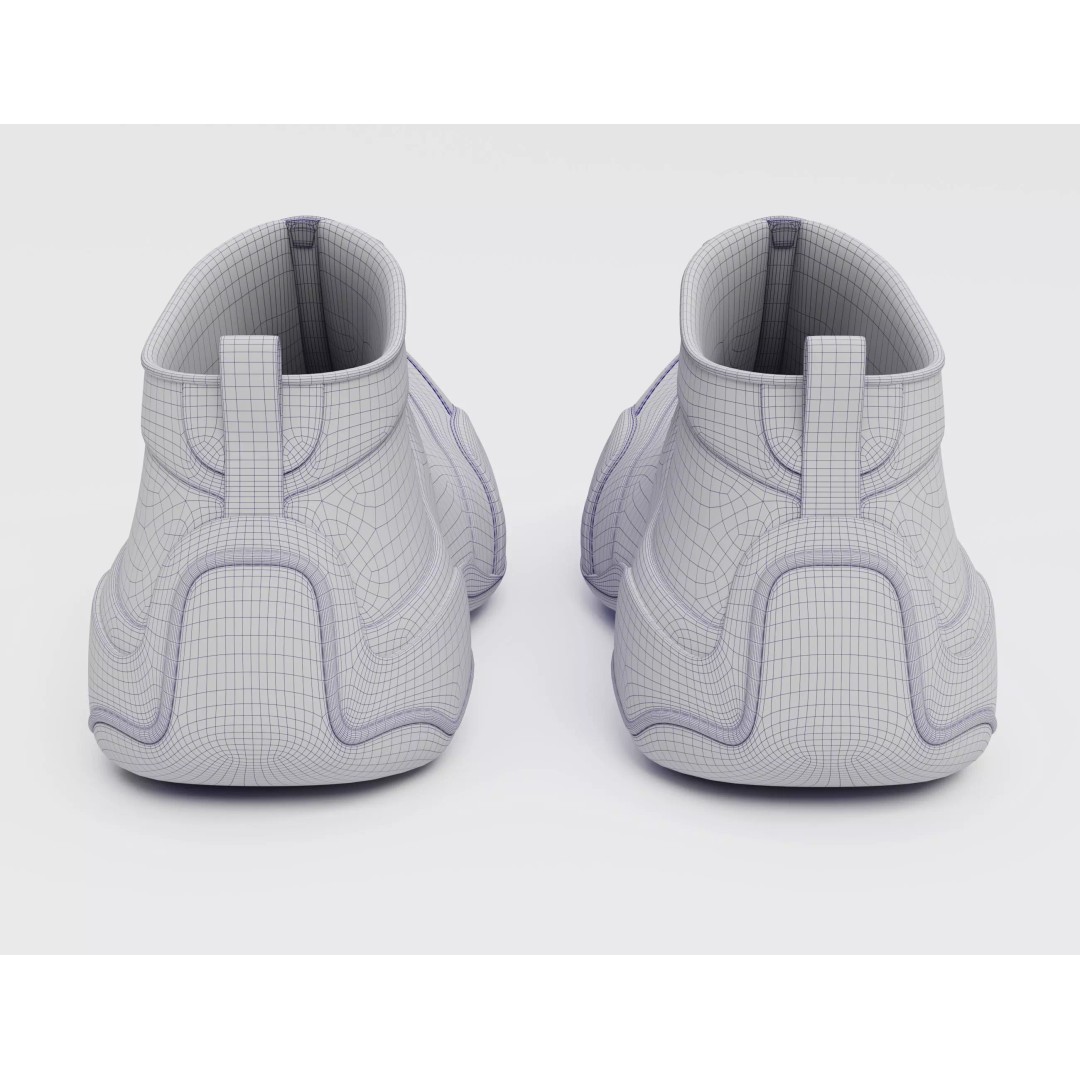 Balenciaga Basketball Sneakers 3D Model – Low Poly Game Asset, FBX - View 15