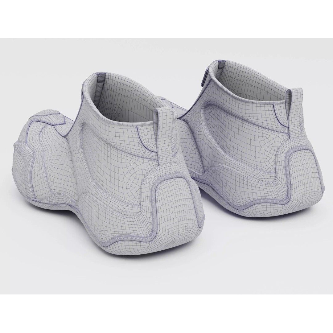 Balenciaga Basketball Sneakers 3D Model – Low Poly Game Asset, FBX - View 16