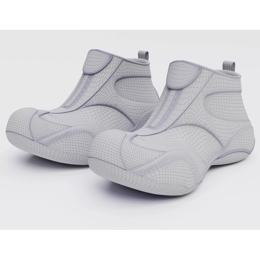 Balenciaga Basketball Sneakers 3D Model – Low Poly Game Asset, FBX - View 18