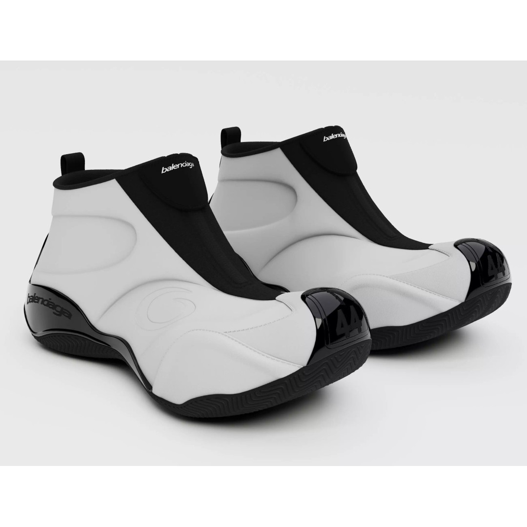 Balenciaga Basketball Sneakers 3D Model – Low Poly Game Asset, FBX - View 2