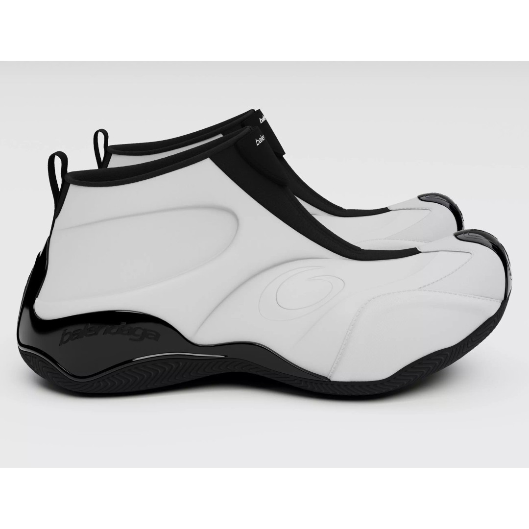 Balenciaga Basketball Sneakers 3D Model – Low Poly Game Asset, FBX - View 4