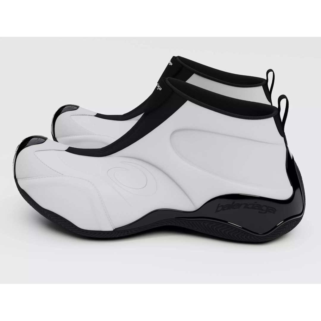 Balenciaga Basketball Sneakers 3D Model – Low Poly Game Asset, FBX - View 9