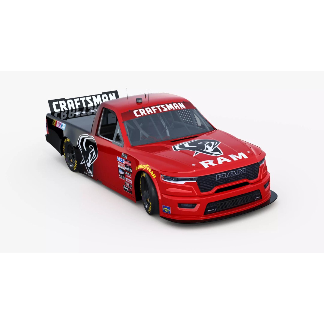 Nascar Truck RAM 2026 3D Model – Low Poly Game Asset, FBX, OBJ - View 10