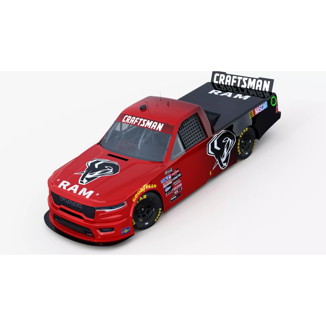 Nascar Truck RAM 2026 3D Model – Low Poly Game Asset, FBX, OBJ - View 13