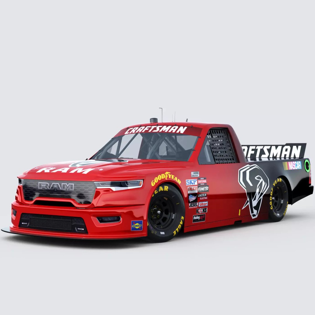 Nascar Truck RAM 2026 3D Model – Low Poly Game Asset, FBX, OBJ - View 2