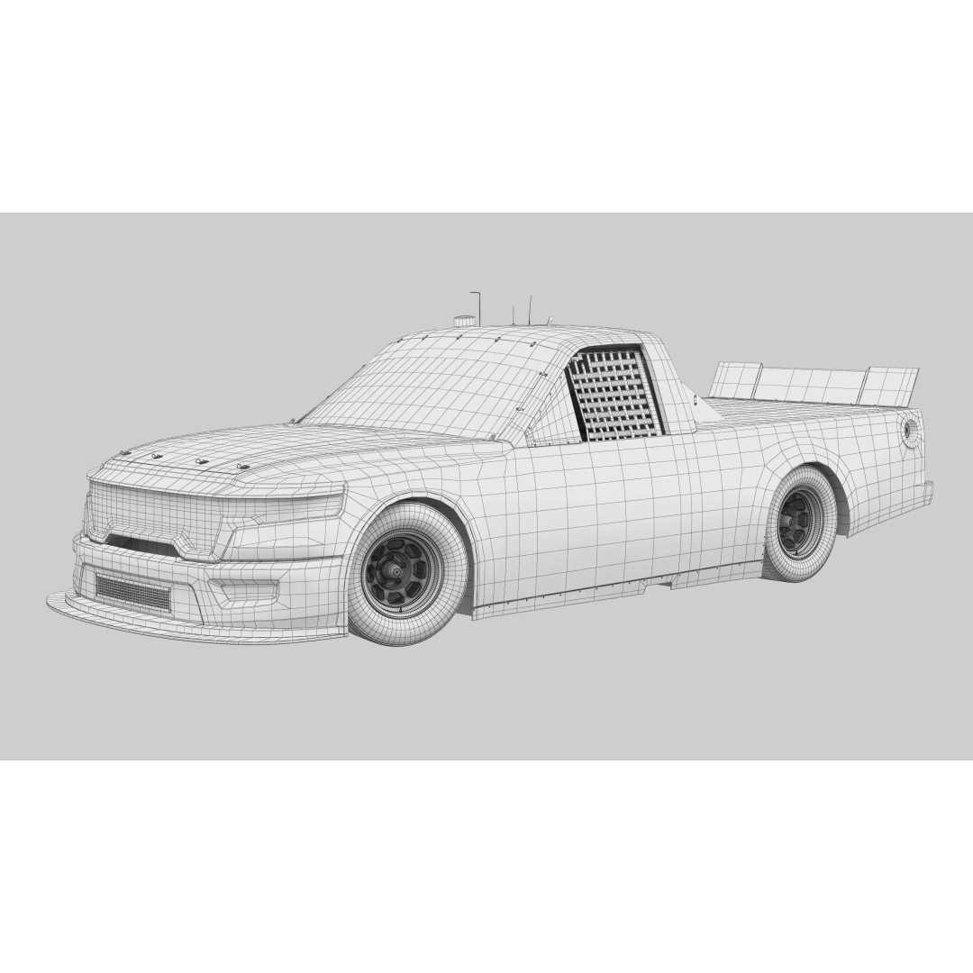 Nascar Truck RAM 2026 3D Model – Low Poly Game Asset, FBX, OBJ - View 22