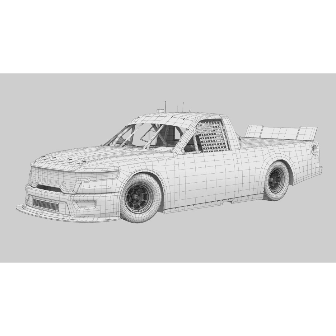 Nascar Truck RAM 2026 3D Model – Low Poly Game Asset, FBX, OBJ - View 23