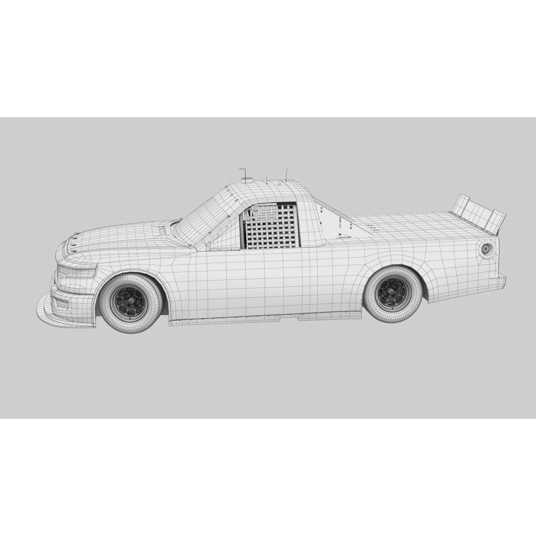 Nascar Truck RAM 2026 3D Model – Low Poly Game Asset, FBX, OBJ - View 24