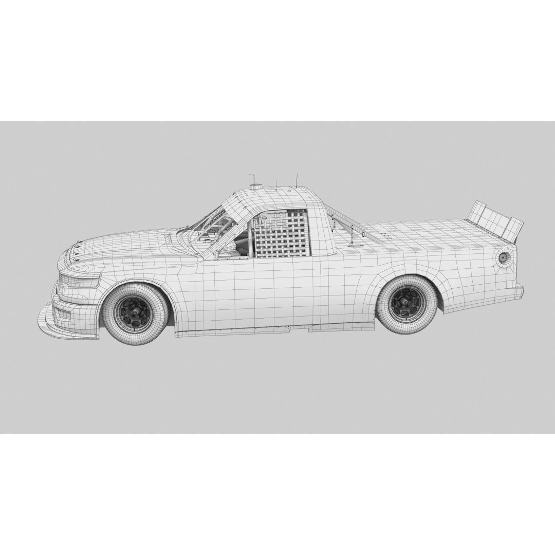 Nascar Truck RAM 2026 3D Model – Low Poly Game Asset, FBX, OBJ - View 25