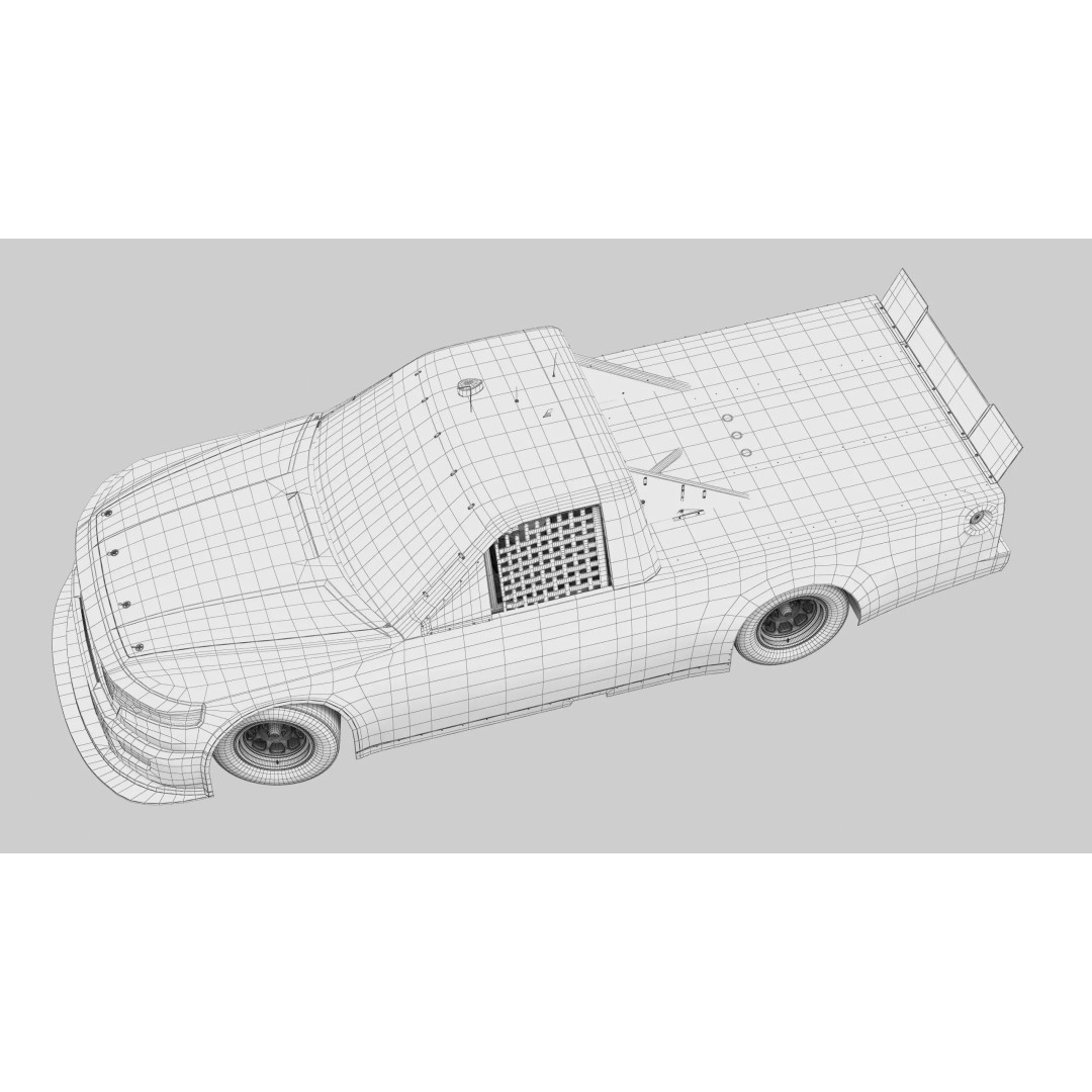 Nascar Truck RAM 2026 3D Model – Low Poly Game Asset, FBX, OBJ - View 26
