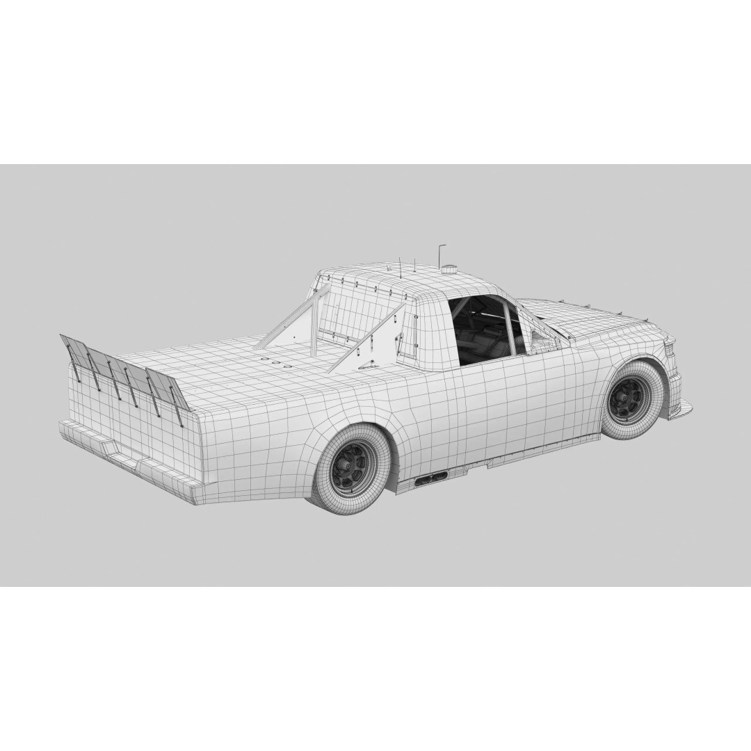 Nascar Truck RAM 2026 3D Model – Low Poly Game Asset, FBX, OBJ - View 29