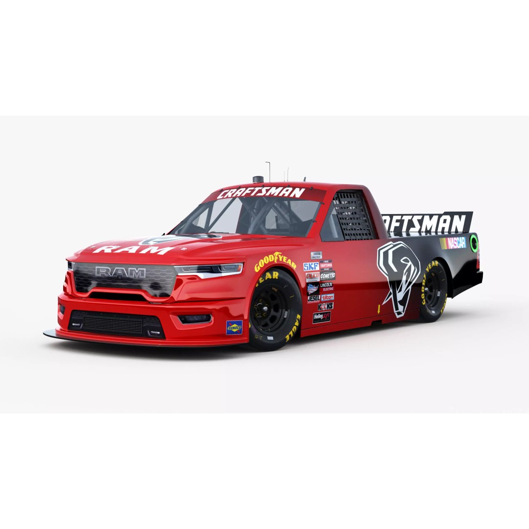 Nascar Truck RAM 2026 3D Model – Low Poly Game Asset, FBX, OBJ - View 3