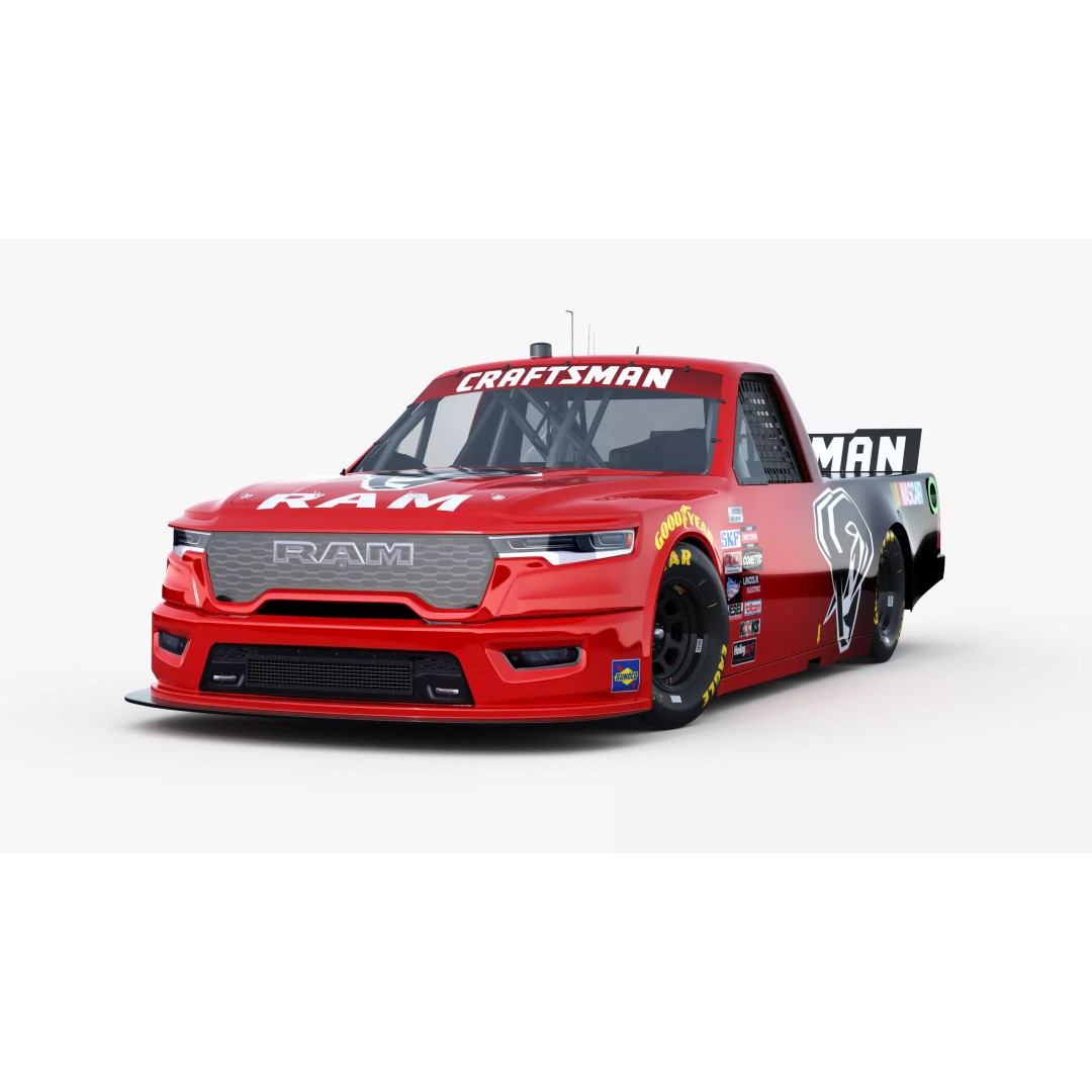 Nascar Truck RAM 2026 3D Model – Low Poly Game Asset, FBX, OBJ - View 4