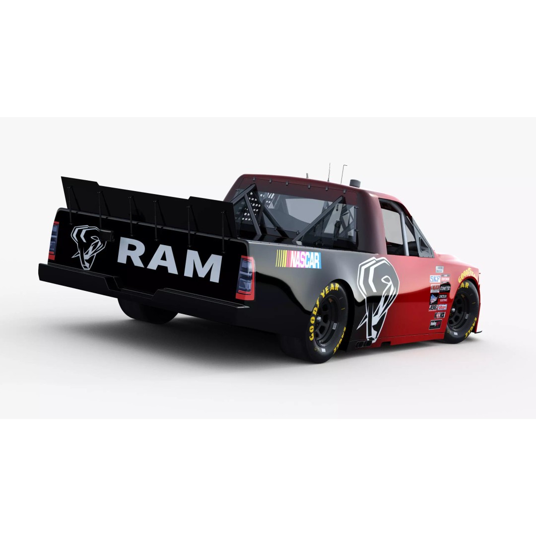 Nascar Truck RAM 2026 3D Model – Low Poly Game Asset, FBX, OBJ - View 7