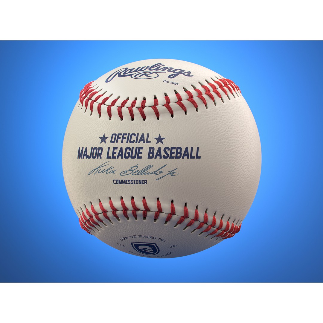 Baseball Ball 3D Model – High Precision PBR Asset, FBX, OBJ - View 6