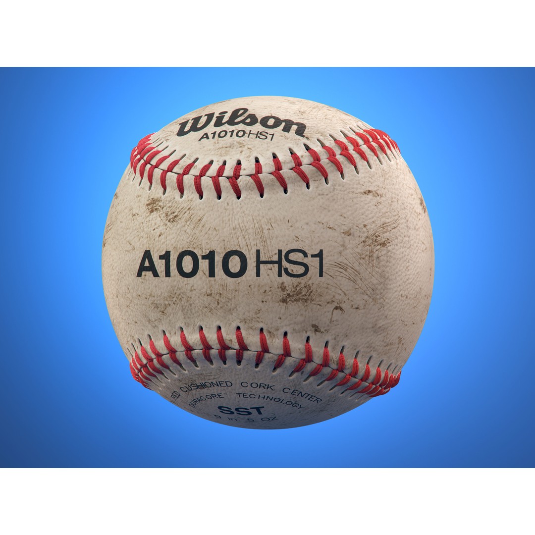 Baseball Ball 3D Model – High Precision PBR Asset, FBX, OBJ - View 7