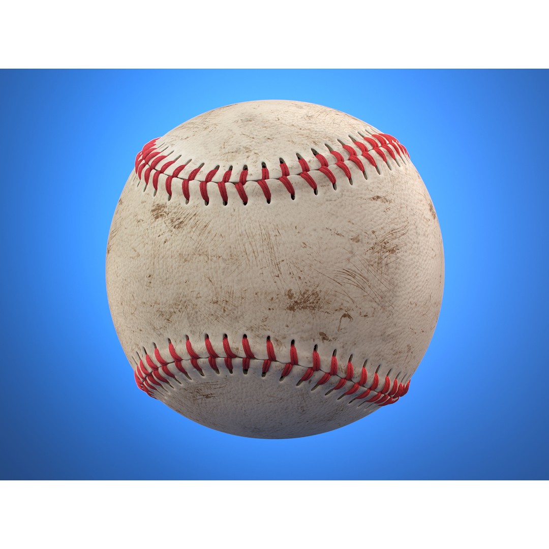 Baseball Ball 3D Model – High Precision PBR Asset, FBX, OBJ - View 9