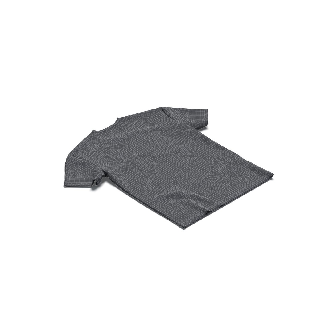 Crumpled Unisex T-shirt 3D Model – Low Poly Game Asset, FBX, OBJ - View 8